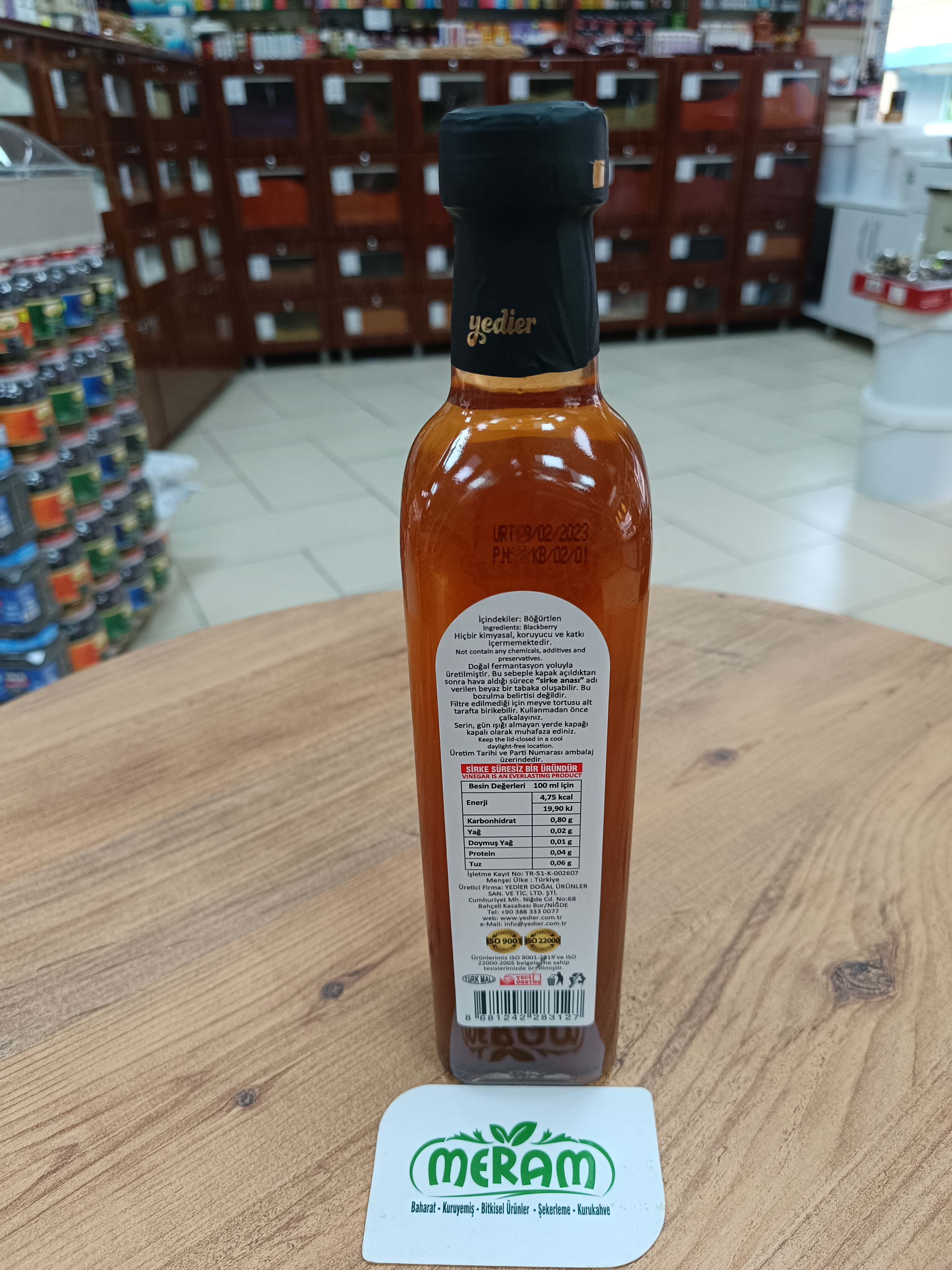 Yedier Böğürtlen Sirkesi 500 ml