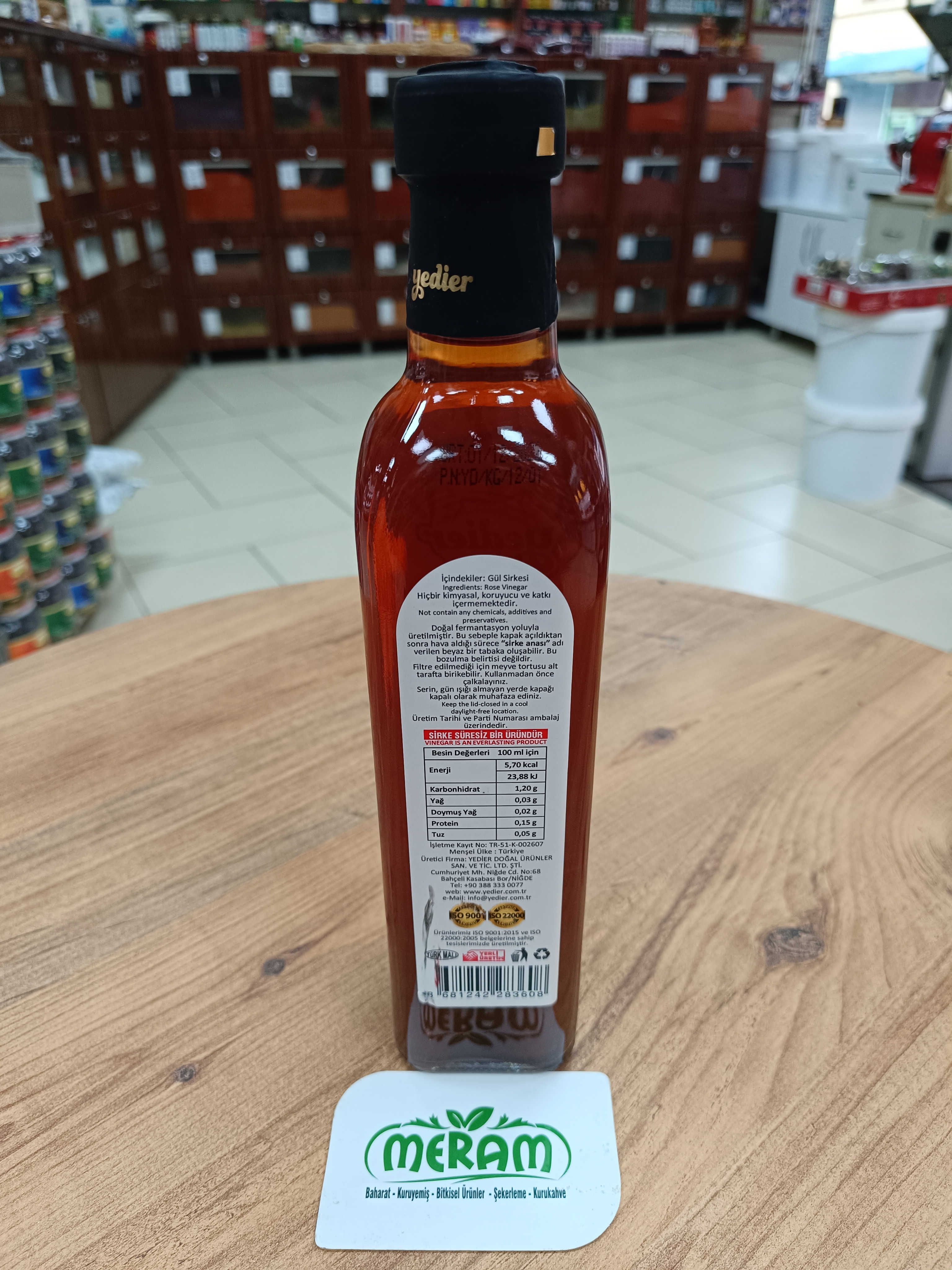 Yedier Gül Sirkesi 500 ml