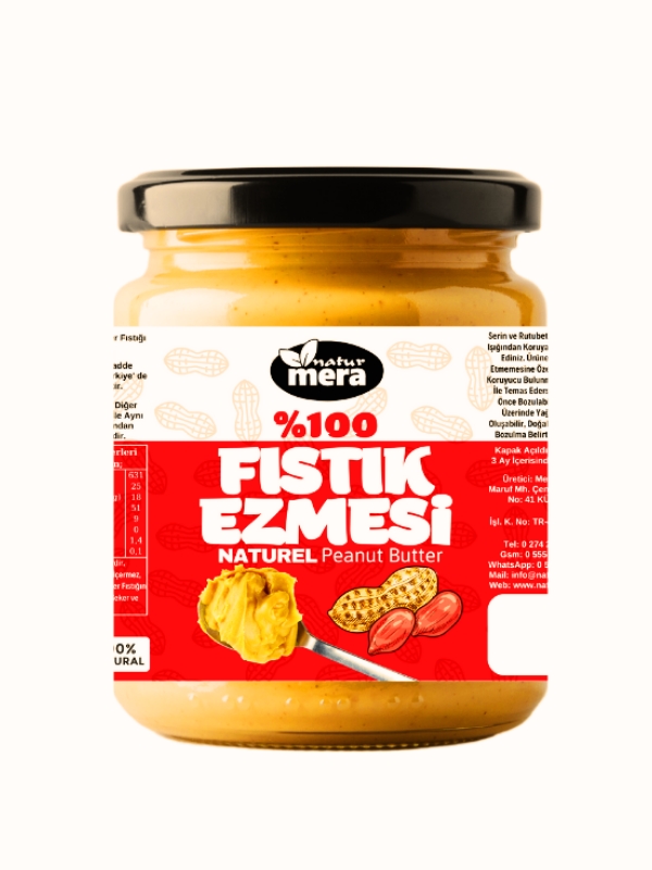 naturmera Şeker İlavesiz Fıstık Ezmesi 600g