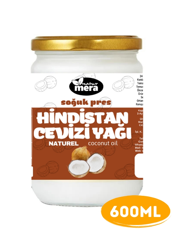 naturmera Soğuk Pres Hindistan Cevizi Yağı 600ml